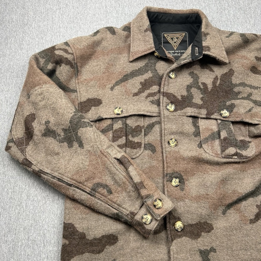 Weatherby Performance Outerwear Hunting Jacket Wool Blend Camo Mens Medium‎